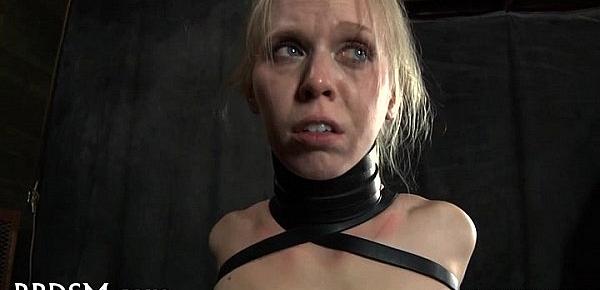  Honey in latex costume gets punished